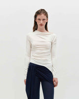 Sheer Layering Pants _ NAVY