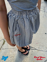 MULTI PATTERN BALLOON PANTS BLACK (SHORT FIT)