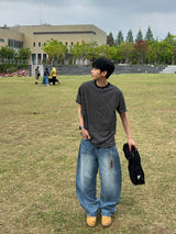 Layered Stripe Short-Sleeve T-Shirt (4 Colors)