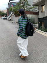 SLAB PINTUCK WIDE JEANS (3C)