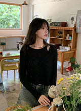#Wrap Button Layered Knit (3color)