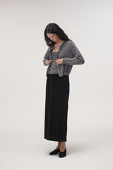 Camel round cardigan (Grey)