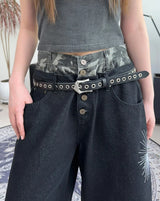 Radi camo sagging Bermuda denim pants