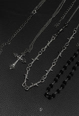 [set] holy triple layered necklace