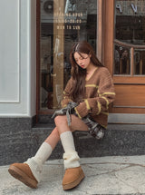 Report V-neck ST Warmer Knit