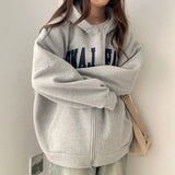Melanie Napping Big Oversized Hooded Zip-Up