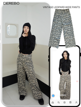 Vintage Leopard Wide Pants