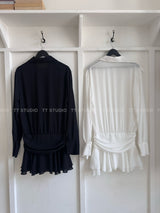 Shirt frill dress