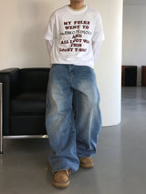 99 セミクロップドショートスリーブTシャツ(4c)