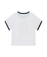 フラッグアップリケリンガークロップTシャツ