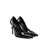 Colorful Bridge丨Crucifix Cross Series Black Cross Patent Leather High Heels