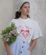 April Whisper Oversized Fit Short Sleeve T-shirt ( 2 colors )