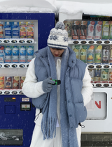 Zero Nine Cozy Snowflake Drop Knit Beanie