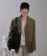 Row classic jacket_khaki beige