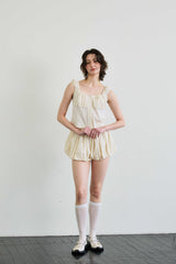 CUDDLY BALLOON SKIRT PANTS / BEIGE