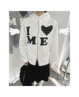 Love me!♥ hood zip-up (2color)