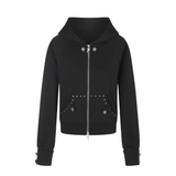Kaelin Stud Pocket Hood Zip-Up