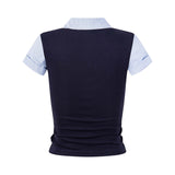 Miri Preppy Argyle Knit Tee