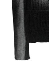 Sprayed Star Knit Hoodie(Black)