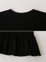 Trendy Layered Frill Long Sleeve T-shirt (3color)