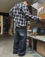 キオツートーンレイヤードデニムパンツ
