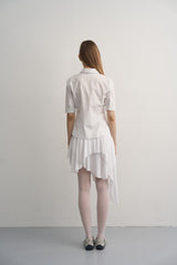 STRIPE FRILL SHIRT
