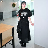 SHE LETTERING DOT OVER FIT T-SHIRT (2color)