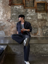 Darkgrey wide pants