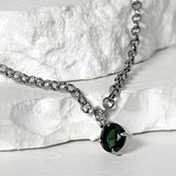 ss-ice line one necklace_emerald