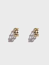 マルチハッシュタグラージフープピアス (Gold)