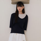 Navy Layered PK Tee