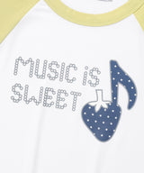 Wストロベリーラグラン半袖Tシャツ ホワイト(CV2FMFT545A)