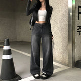 [BELLIDE MADE] フォールインワイドデニムパンツ