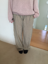 リークストライプワイドパンツ(2c)