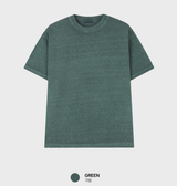 Look Taper Heavy Pigment Semi Cropped Plain Short Sleeve
