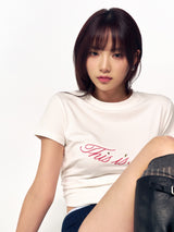 クロップドシグネチャーTシャツ