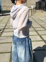 Sunny See-through Summer Hooded Cardigan (3c)