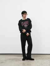 classic applique loose fit mtm - black       