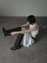 1212 Leather Warmer Long Boots (5cm)