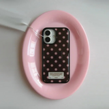 snow dot pink deep brown