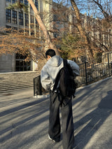 Mild pintuck wide pants