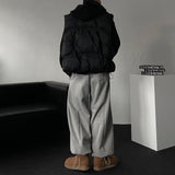 OWNニットウェアフーデッドパデッドベスト (2 colors）