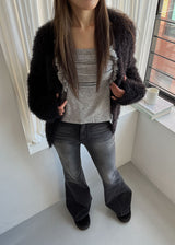 BLACK CAT BOOTS CUT DENIM
