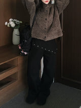 Foaming High Neck Poggle Fur Hooded Jacket (3c)