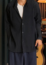 [ VIR Style Original ] China Collar Pleated Jacket 2COLOR
