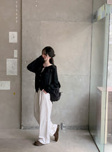 Cozy Border Cotton Rib Sleeveless (4color)