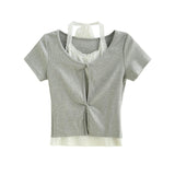 Amelie Lace Layered Tee