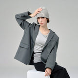 Leaf VZ Logo Waffle Beanie / Gray