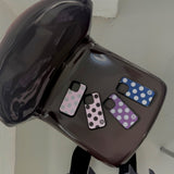 L ドット. (purple) グラスバンパーiPhoneケース
