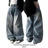 lipo pintuck washing denim wide pants